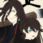 あけましておめでとうございます!!
2023年のスタートを飾る、お正月絵です。私は兼さんは豪快な字を書く…と見せかけて、かなり綺麗な字を書くんじゃないかと思っています。