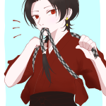 清光の内番着すごく好きです!たすき掛けってかわいいですよね~。たすき掛けするときに紐を口にくわえてる瞬間が特にフェチです。笑 清光イラスト