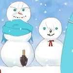 もしも兼さんと堀川くんがお互いの雪だるまを作ってみたらこんな感じでしょうか?
堀川くんは手先が器用そうなのでこういうのは得意だと思います。そして兼さんも手先が器用ってわけではないですが、作り始めたら熱中してみんなに驚かれるようなものを作ってくれるんじゃないかと思っています。この新選組マフラーは兼さんの私物です。 兼堀イラスト