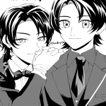 最初にバストアップ見た時は本当に驚きました…堀川くんの前髪、清光とお揃いじゃん!!!!!!
とまさかの公式からこんな素晴らしいお恵みを頂けて情緒が乱れました。笑
これ、清光が堀川くんの髪型セットしてあげたって思っていいですか???いいですよね???
ちなみに、堀川くんのいつもの髪型描き慣れすぎてて、この前髪描いてる時の違和感ハンパなかったです。笑
私が描いてるのって、堀川くんだよね……?ってなりました。今までで一番ちゃんと堀川くんに見えるか気にしながら描いたと思います。 堀清正装イラスト