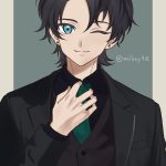 今年も堀川国広の日がやってきた!!!!!!!
この一年は何と言っても祝装が一番衝撃的でした!
パッキリスーツ姿だけでも嬉しいのに、髪形を変えてやってくるなんて、堀川担の予想を上回る装いですよ!!!さすが「僕も結構邪道でね」って言うだけある!最高!!!
生きてるうちに公式イラストで堀川くんのおでこが見れるなんて、こんな贅沢してもいいんですか!?と思わずにはいられませんでした……。
本当に絵師さんに感謝です。もちろん運営さんにも。ありがとうございます。
というわけで、今年は堀川くん祝装バージョンを描かせて頂きました!
髪形が違う分堀川くんっぽさを出すのがちょっと大変なでしたが、それを越える楽しさがありました!お絵描きがこんなに楽しいのも堀川くんのおかげです。
ありがとう、堀川くん。これからもずっと大好き! 堀川くんイラスト